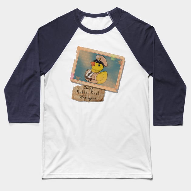 Vintage Trading Card: Chief Rubber Duck Wrangler Baseball T-Shirt by Fun Funky Designs